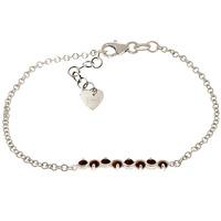 round brilliant cut garnet adjustable bracelet 155ctw in 9ct white gol ...