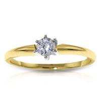 round brilliant cut diamond solitaire ring in 9ct gold