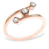 Round Brilliant Cut Diamond Ring in 9ct Rose Gold