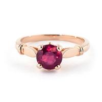 Round Brilliant Cut Ruby Solitaire Ring 2.0ct in 9ct Rose Gold
