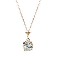 Round Brilliant Cut Cubic Zirconia Pendant Necklace 2.38ct in 9ct Rose Gold