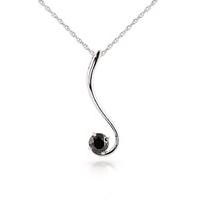 Round Brilliant Cut Diamond Pendant Necklace in 9ct White Gold