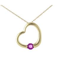 round brilliant cut pink topaz pendant necklace 025ct in 9ct gold