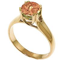 Round Brilliant Cut Citrine Solitaire Ring 1.1ct in 9ct Gold