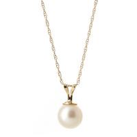 Round Brilliant Cut Pearl Pendant Necklace 2.0ct in 9ct Gold