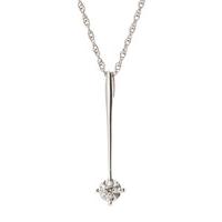 Round Brilliant Cut Diamond Pendant Necklace in 9ct White Gold