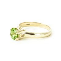 Round Brilliant Cut Peridot Solitaire Ring 1.1ct in 9ct Gold