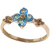 round brilliant cut blue topaz ring 058ctw in 9ct gold