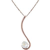 round brilliant cut aquamarine pendant necklace 055ct in 9ct rose gold