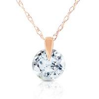 round brilliant cut aquamarine pendant necklace 065ct in 9ct rose gold