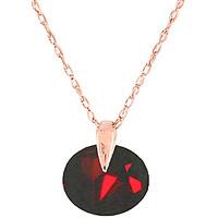 Round Brilliant Cut Garnet Pendant Necklace 1.0ct in 9ct Rose Gold