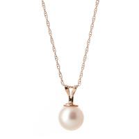 Round Brilliant Cut Pearl Pendant Necklace 2.0ct in 9ct Rose Gold