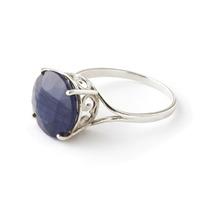 Round Brilliant Cut Sapphire Ring 9.5ct in 9ct White Gold