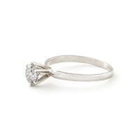 Round Brilliant Cut Diamond Solitaire Ring in 9ct White Gold