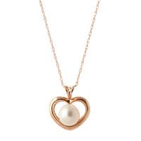 Round Brilliant Cut Pearl Pendant Necklace 2.0ct in 9ct Rose Gold