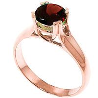 Round Brilliant Cut Garnet Solitaire Ring 1.1ct in 9ct Rose Gold