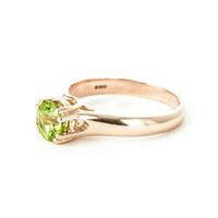 Round Brilliant Cut Peridot Solitaire Ring 1.1ct in 9ct Rose Gold