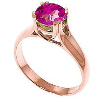 round brilliant cut pink topaz solitaire ring 11ct in 9ct rose gold