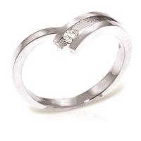 Round Brilliant Cut Diamond Ring in 9ct White Gold