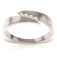 Round Brilliant Cut Diamond Channel Set Ring in 9ct White Gold