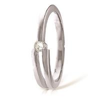 Round Brilliant Cut Diamond Channel Set Ring in 9ct White Gold