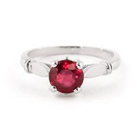 Round Brilliant Cut Ruby Solitaire Ring 2.0ct in 9ct White Gold