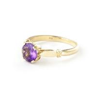 round brilliant cut amethyst solitaire ring 115ct in 9ct gold