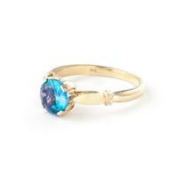 round brilliant cut blue topaz solitaire ring 115ct in 9ct gold