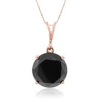 Round Brilliant Cut Diamond Pendant Necklace in 9ct Rose Gold