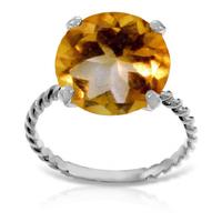 round brilliant cut citrine ring 55ct in 9ct white gold