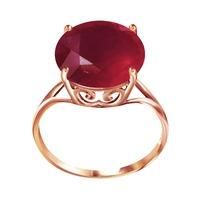 Round Brilliant Cut Ruby Ring 8.5ct in 9ct Rose Gold