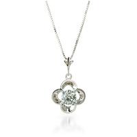 Round Brilliant Cut Diamond Pendant Necklace in 9ct White Gold