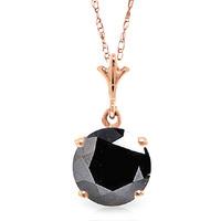 Round Brilliant Cut Cubic Zirconia Pendant Necklace 2.38ct in 9ct Rose Gold