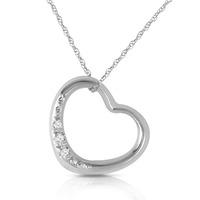 Round Brilliant Cut Diamond Pendant Necklace in 9ct White Gold