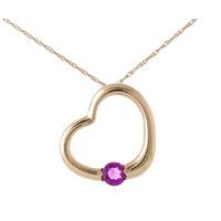 Round Brilliant Cut Pink Topaz Pendant Necklace 0.25ct in 9ct Rose Gold