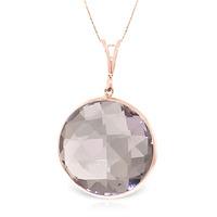 round brilliant cut amethyst pendant necklace 180ctw in 9ct rose gold