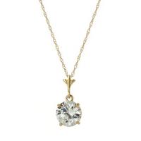 round brilliant cut cubic zirconia pendant necklace 238ct in 9ct gold