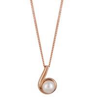 Rosa Lea Rose Gold Plated Freshwater Pearl Swirl Pendant P2880CRRGFP0.5M