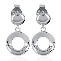 Rosa Lea Silver Open Circle Drop Earrings 950639E