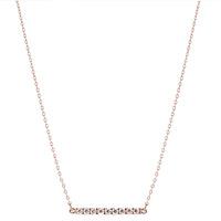 Rosa Lea Rose Gold-Plated Cubic Zirconia Bar Necklace P2606CRRG0.5M