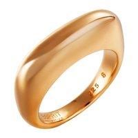 Rose Gold Plated Silver Plain Curved Oblong Ring ELRG91924C180