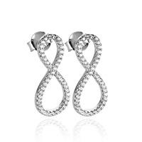 rosa lea silver pave infinity dropper stud earrings 950711ea