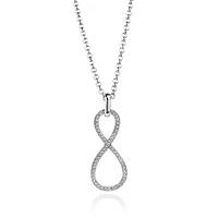 rosa lea silver pave infinity pendant 950711na