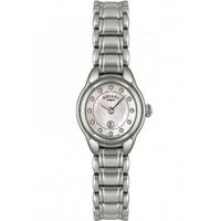 rotary ladies stainless steel mother of pearl watch lb02601 07
