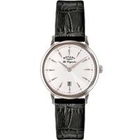 rotary ladies black leather strap watch ls9005002