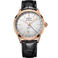 Rotary Mens Les Originales Rose Gold Plated Strap Watch GS90183/02
