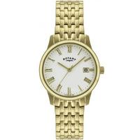 rotary mens gold plated white dial watch gb00794 32