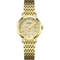 rotary windsor gold plated bracelet watch lb90156 03 lb05303 03