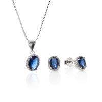 rosa lea silver oval blue crystal gift set e611267p611333 gwp