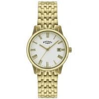 Rotary Mens Gold Plated White Dial Watch GB00794-32